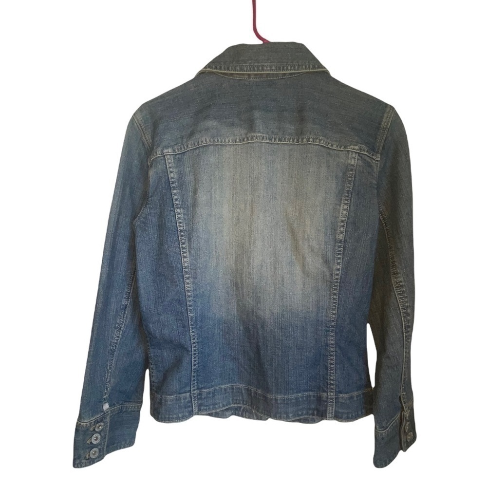 Chico’s Platinum Denim Jacket. Size 1 GUC - Picture 3 of 8